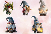 Whimsical Christmas Gnome Clipart Bu, an Illustration by SVGArt (Thumbnail 7 of 8)