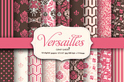 18 Versailles style papers + frames, a Pattern Graphic by CLIPART GARDEN (Thumbnail 1 of 5)