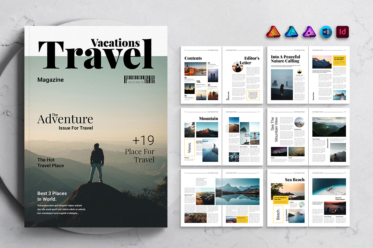 Travel & Vacation Magazine Template
