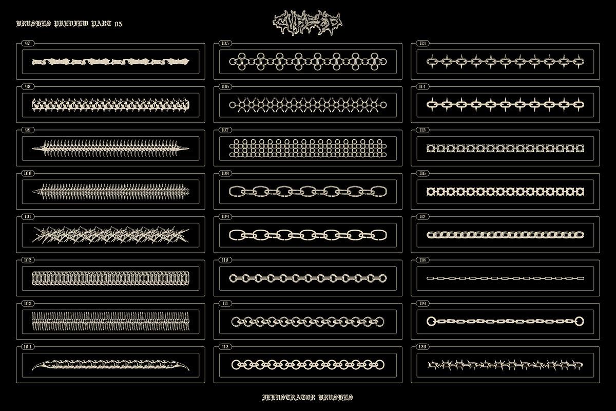 Cursed Illustrator Brushes, a Brush Add-On by MiksKS (Photo 20 of 24)