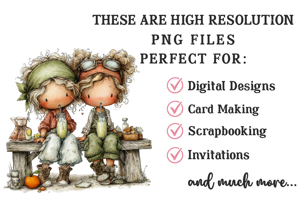 Summer Kids PNG Clipart, a Seasonal Illustration by OK Design (Photo 6 of 6)