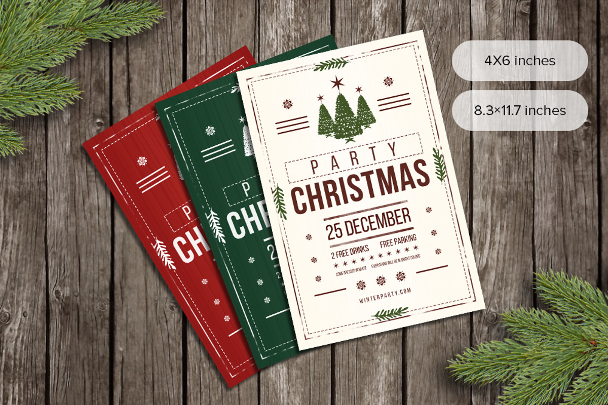 Christmas Flyers Party Rustic, a Flyer Template by shaman (Photo 3 of 3)