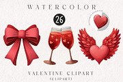 valentine clipart set, an Illustration by CreationArt (Thumbnail 1 of 5)
