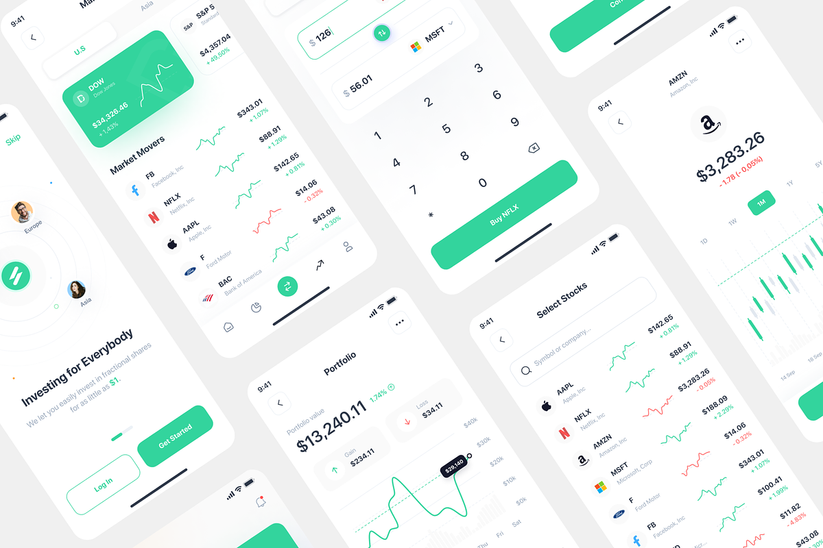 Stockline - Stock Market App UI Kit, an UI Kit Template by Unpixel Design (Photo 4 of 5)
