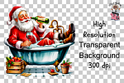 10 PNGs Funny Santa Clipart Bundle, a Graphic by Clipart Bloom (Thumbnail 11 of 17)