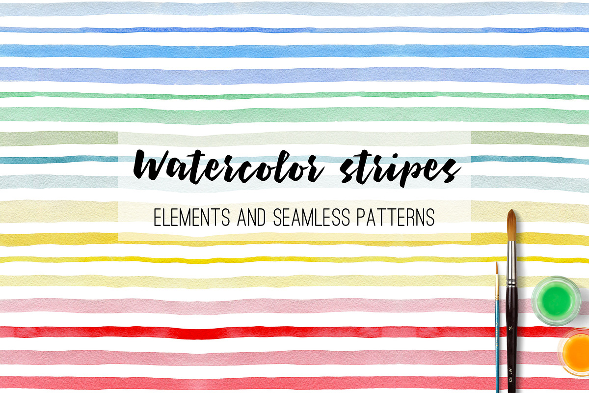 Watercolor Stripes and Patterns, a Pattern Graphic by Artspace (Photo 1 of 5)