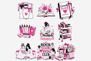 Book Besties Clipart Bundle, a Person Illustration by Tanya Kart (Thumbnail 10 of 12)