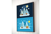 Winter Backgrounds and Landscapes, a Decorative Illustration by Alex Krugli (Thumbnail 6 of 11)