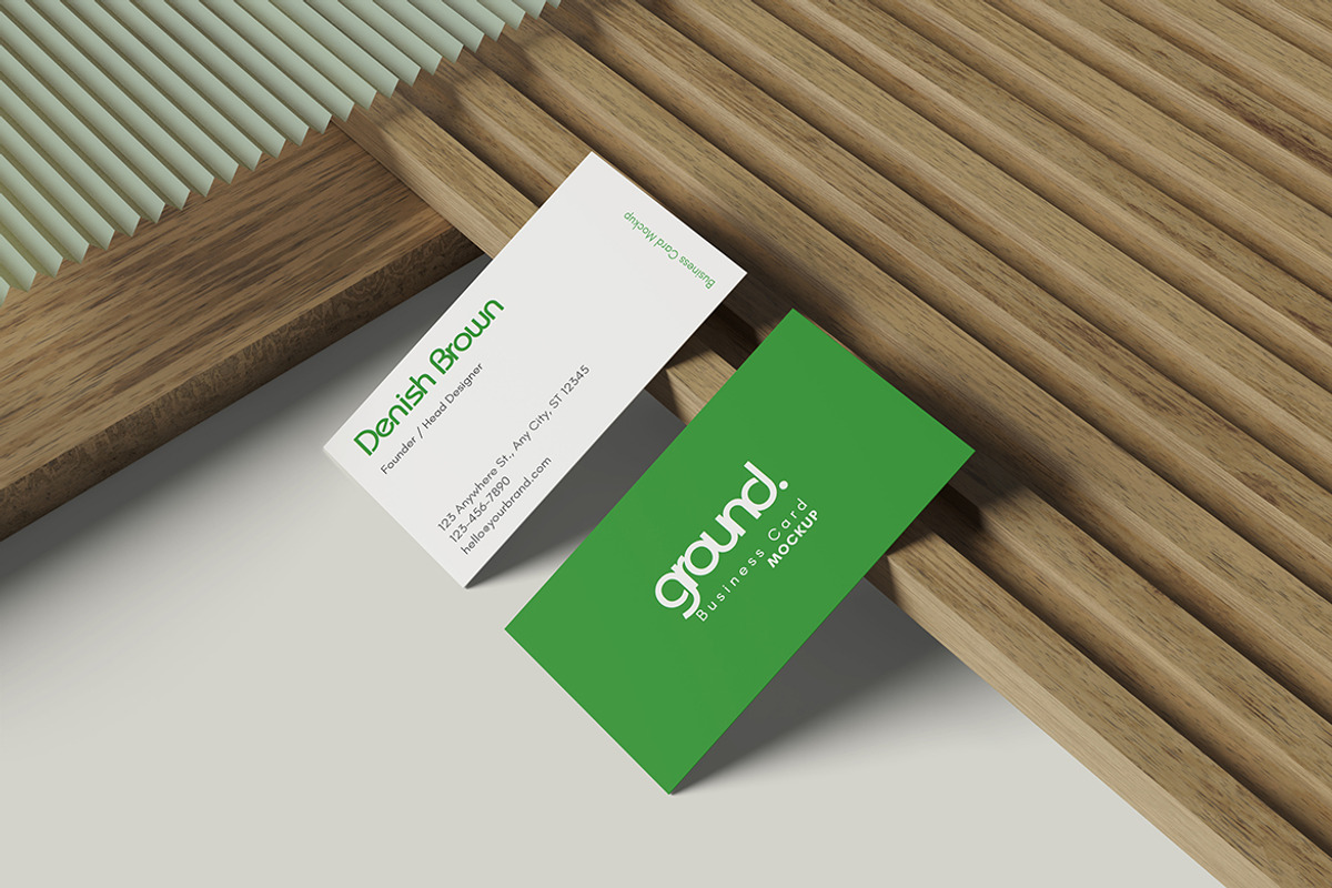Minimalist Business Card Mockup, an Advertising Mockup by My Code Std (Photo 6 of 6)