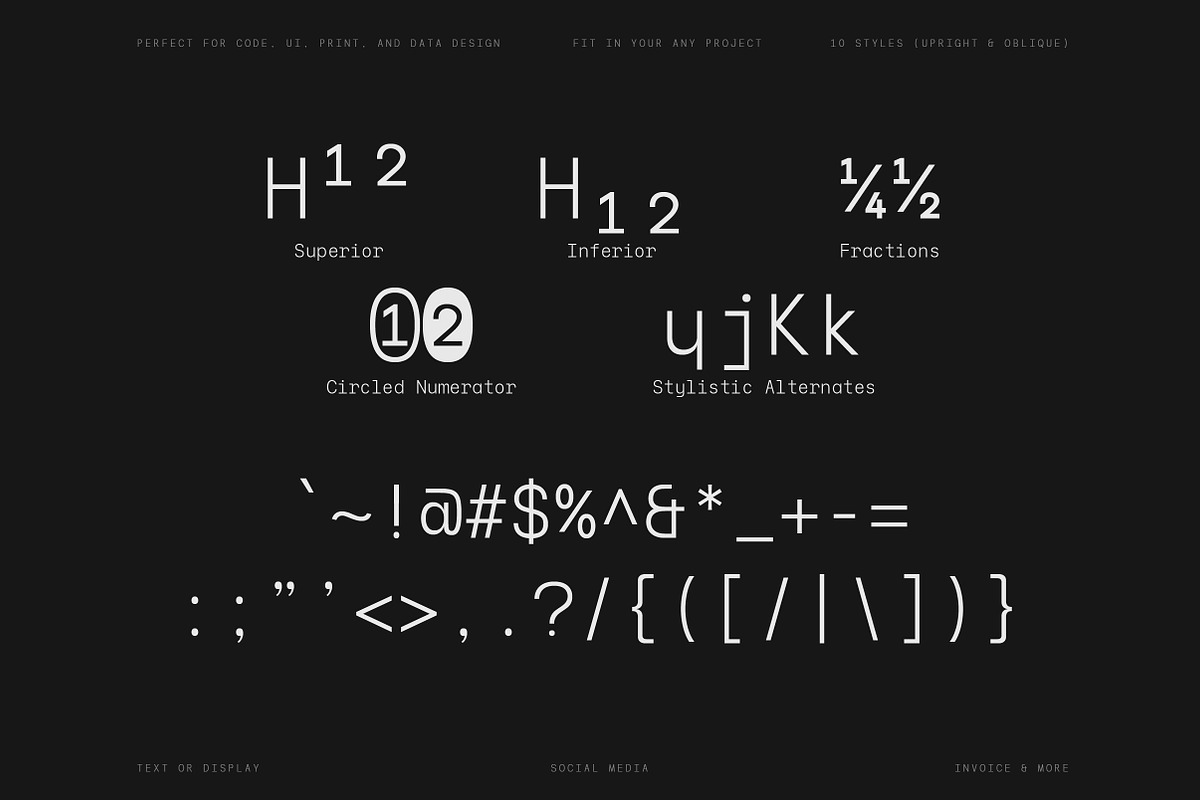 Naru Mono Family | Intro 60% OFF, a Sans Serif Font by Lettertype Studio (Photo 10 of 12)