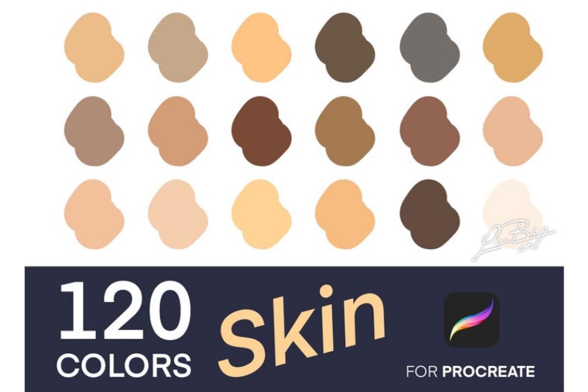 120 Procreate Skin Color Palette, a Palette Add-On by LiuBi Art (Photo 2 of 2)