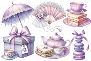 Summer Tea Party Set Clipart, an Illustration by Designworld (Thumbnail 3 of 6)