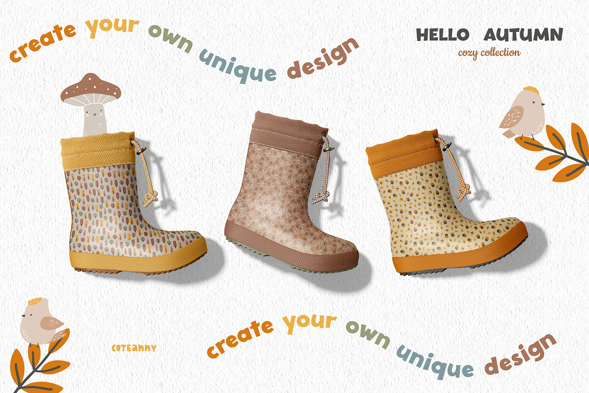 Hello autumn kids graphic collection, a Pattern Graphic by Cuteanny Design (Photo 10 of 10)