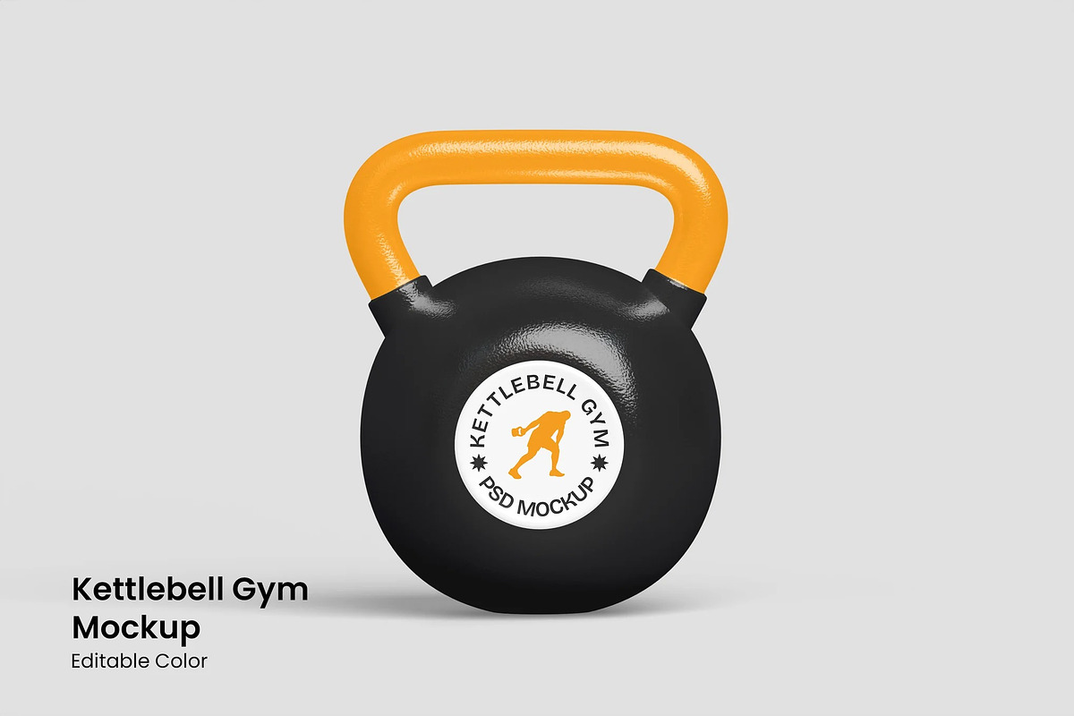 Kettlebell Gym Mockup, a Merchandise Mockup by renderstockmarket
