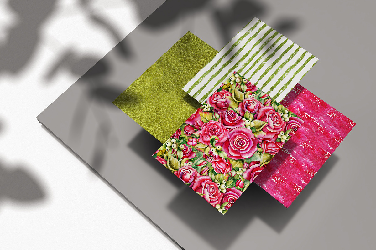 Red roses, floral watercolor set, an Illustration by Artmanata (Photo 8 of 16)