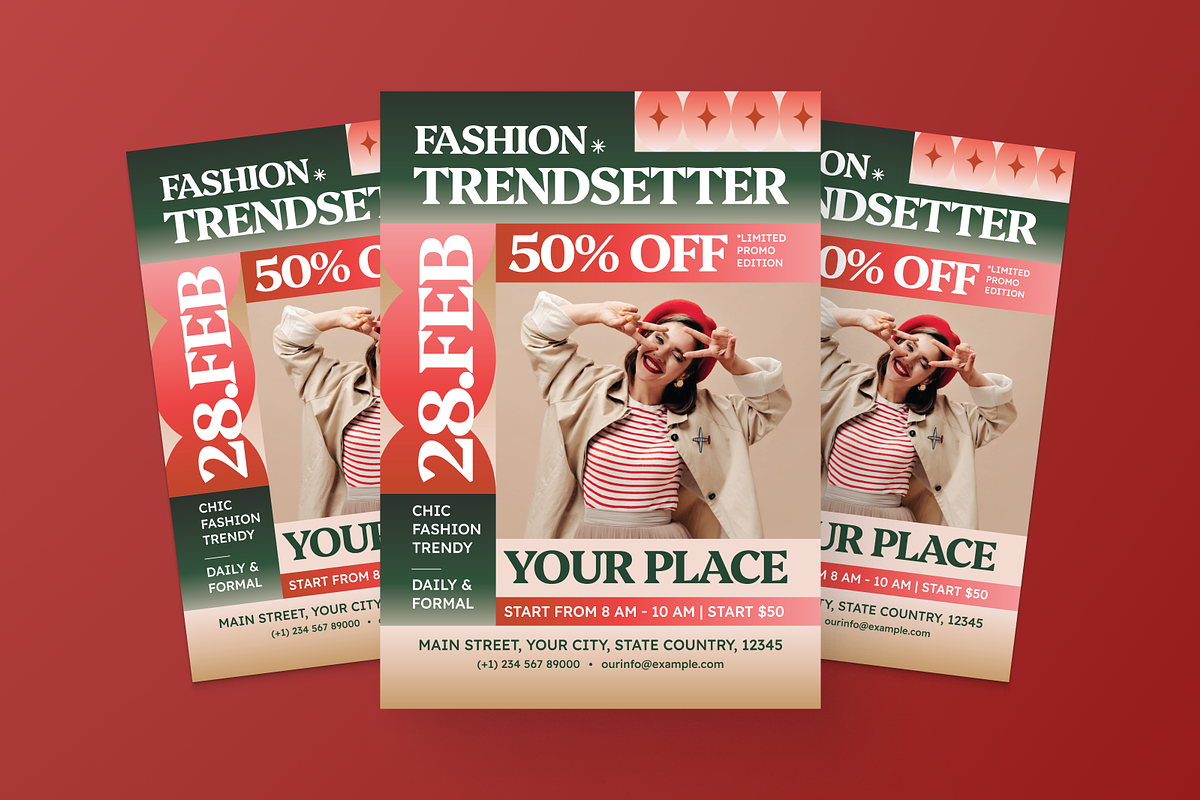 Chic Trendsetter Fashion Style Flyer, a Flyer Template by MMPixelCraft (Photo 6 of 6)