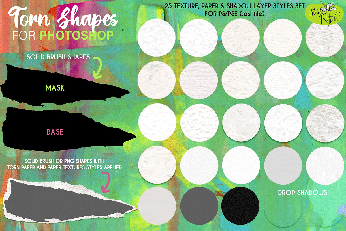 Torn Paper Templates PSD PNG ABR, an Object Graphic by Studio Kitsch (Photo 6 of 7)