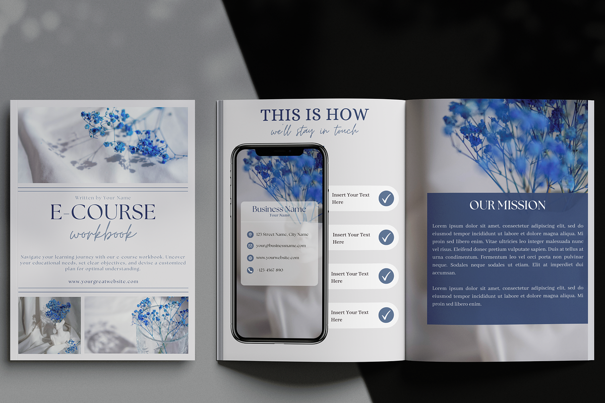 Canva E-course Ebook Template, a Magazine Template by Alloura Template Studio (Photo 5 of 8)