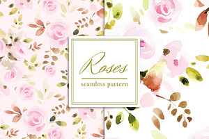 Tender Roses Seamless Pattern