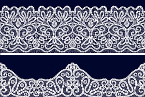 Decorative White Lace Pattern Set