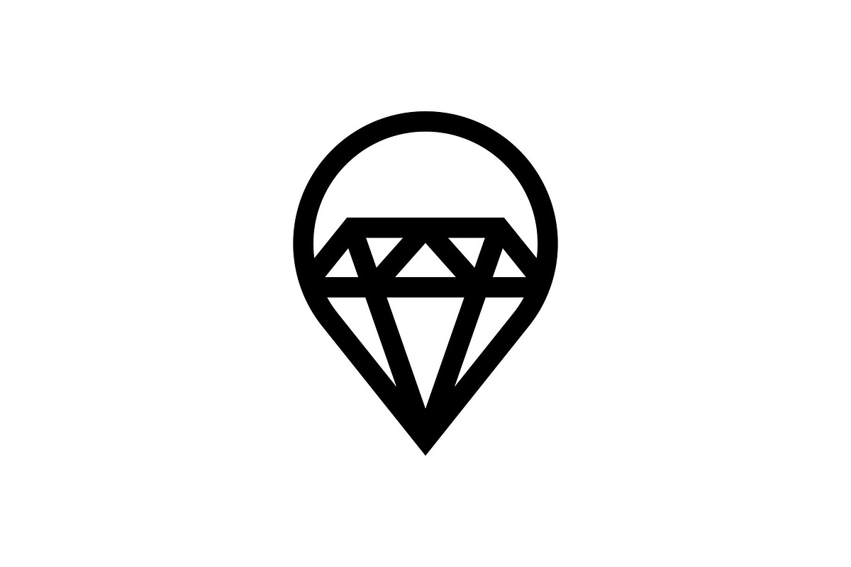 Diamond Pin Logo, a Branding & Logo Template by Buqancreative (Photo 1 of 4)