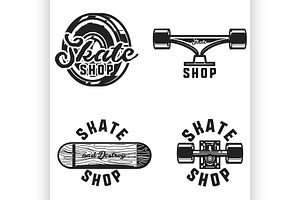 Vintage Skate Shop Emblems