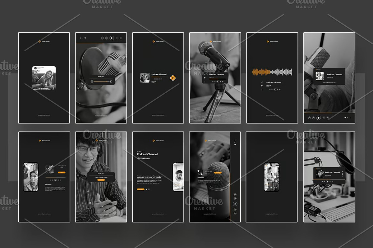 Set of Podcast Instagram Template, a Social Media Template by Dimas Rizki Pratama (Photo 10 of 12)