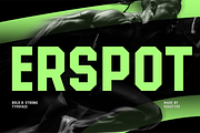 Erspot - Bold Condensed Sport Font, a Font by Pekotype (Thumbnail 1 of 15)