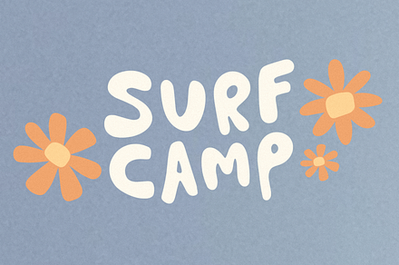Surf Camp, a Handwritten Font by Bruised Goods