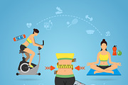 Fitness and Gym Themes, a Food Illustration by TAlex (Thumbnail 2 of 7)
