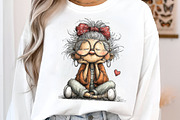 Quirky Elderly Valentine Woman PNG, an Illustration by SinaCreation (Thumbnail 10 of 11)