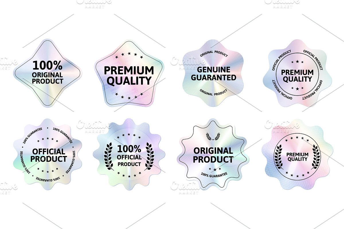 holographic badges with soft radial, an Object Illustration by Woters little shop