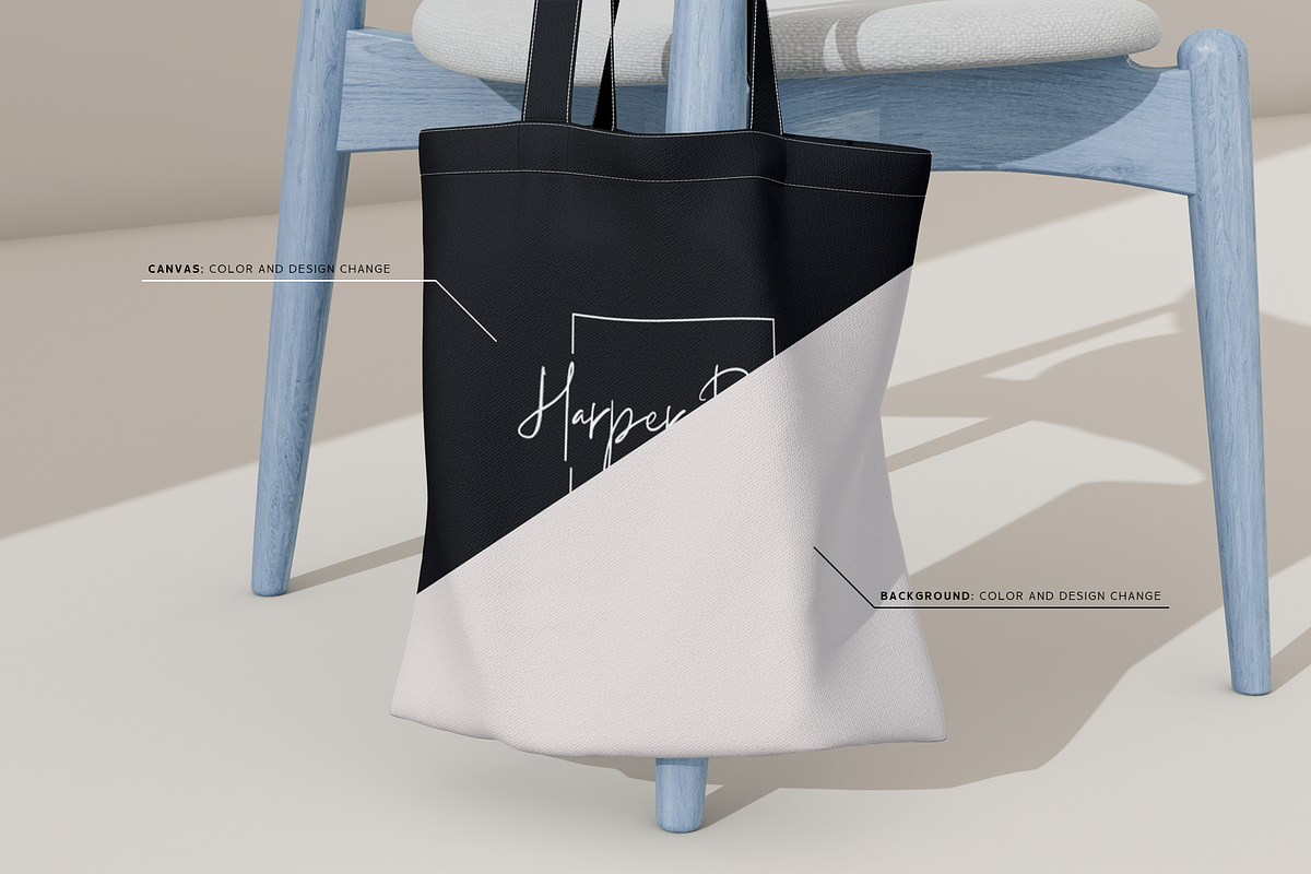 Tote Bag Mockup, a Packaging Mockup by Se٧enStudio (Photo 2 of 5)