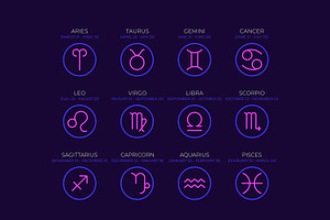 Zodiac Vector Signs