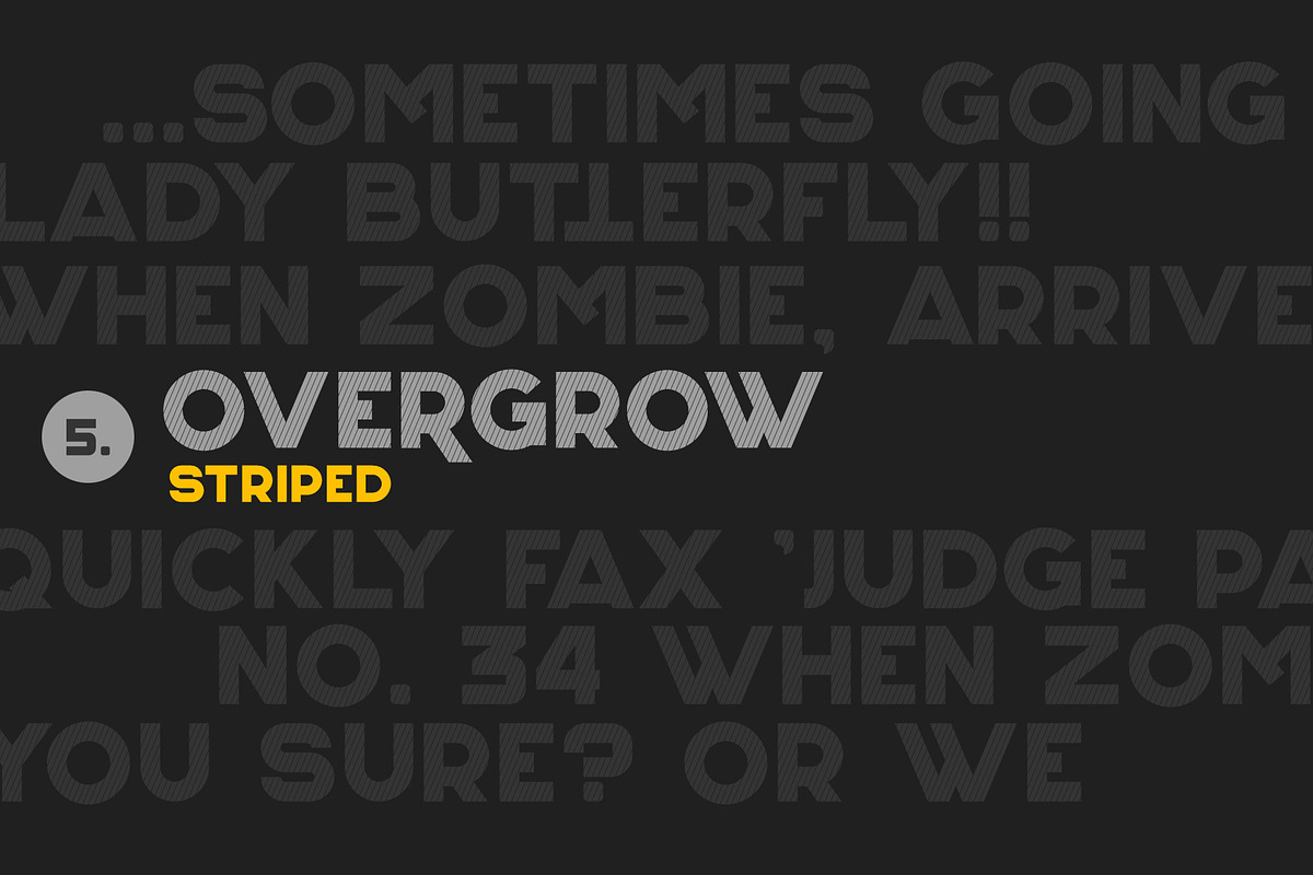 Overgrow Typeface preview 8