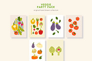 Veggie Party Pack, a Food Illustration by Volha Studio (Thumbnail 9 of 10)