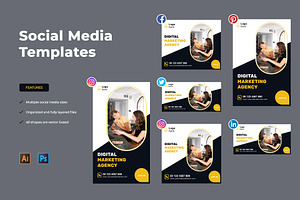Social Media Templates Pack, a Social Media Template by zeeshanriaz55