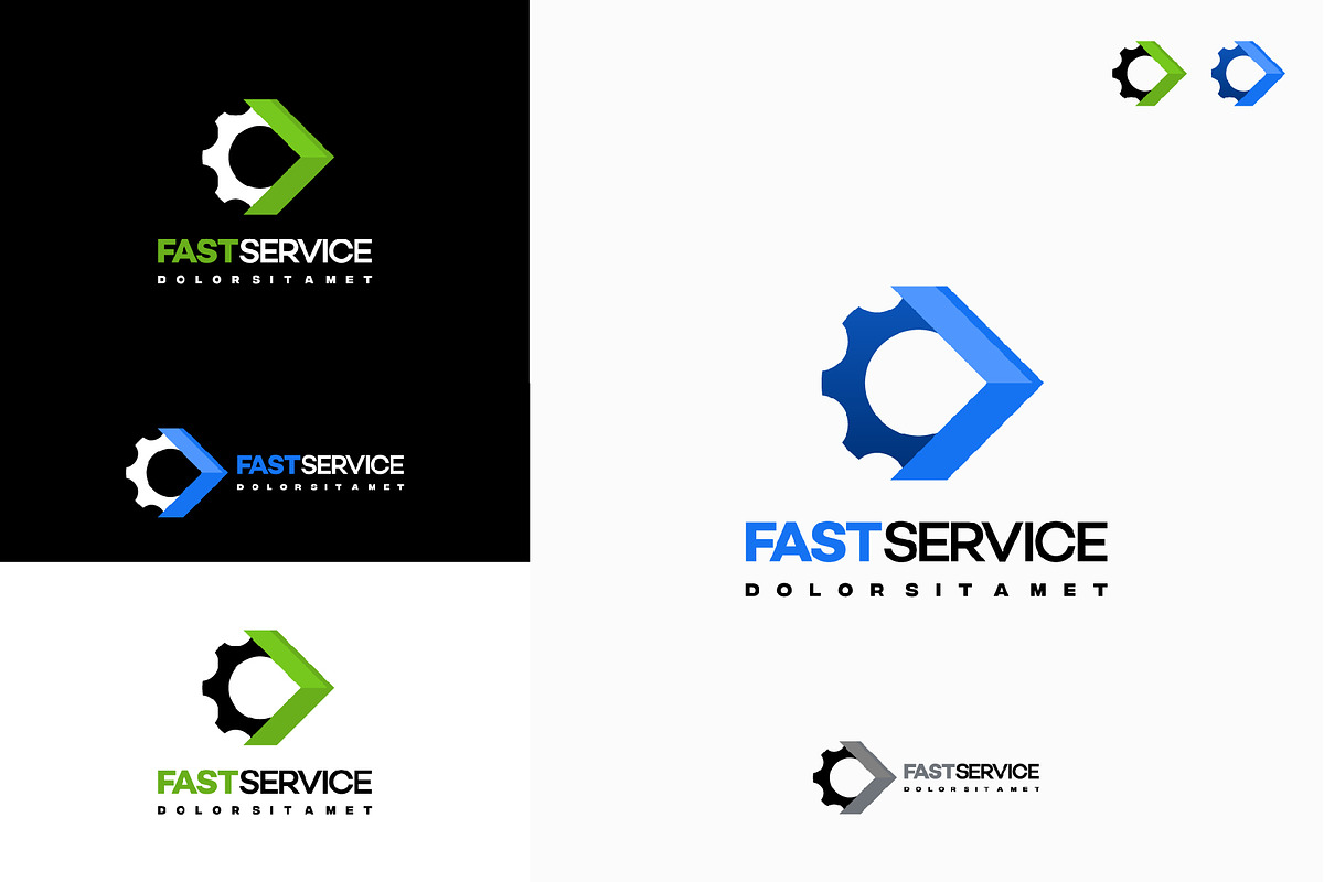 Fast Service logo designs, a Branding & Logo Template by Lucky Creative (Photo 5 of 5)