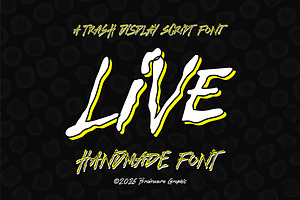 BG Live - a trash display font