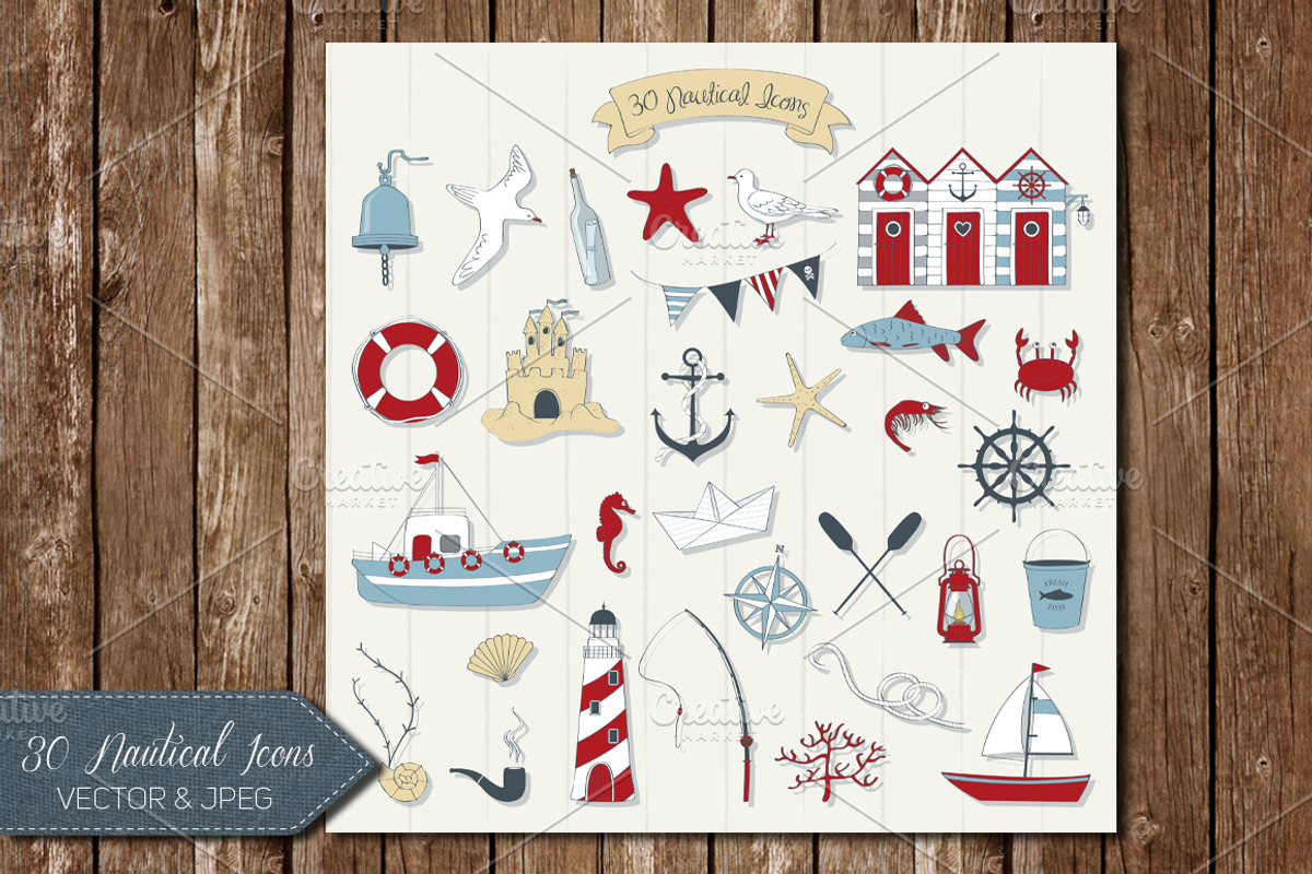 Nautical Collection, a Background Graphic by Alina Tsesarskaya (Photo 2 of 4)