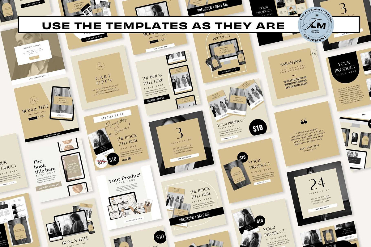 80 Launch Posts - Luxury CEO, a Social Media Template by Freedom Business Shop (Photo 7 of 11)