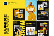 Lumixe Streetwear Instagram Template, a Social Media Template by Shinra Labs (Thumbnail 1 of 5)