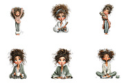 Whimsical Morning Quirky Woman, a Seasonal Illustration by CreationArt (Thumbnail 5 of 5)