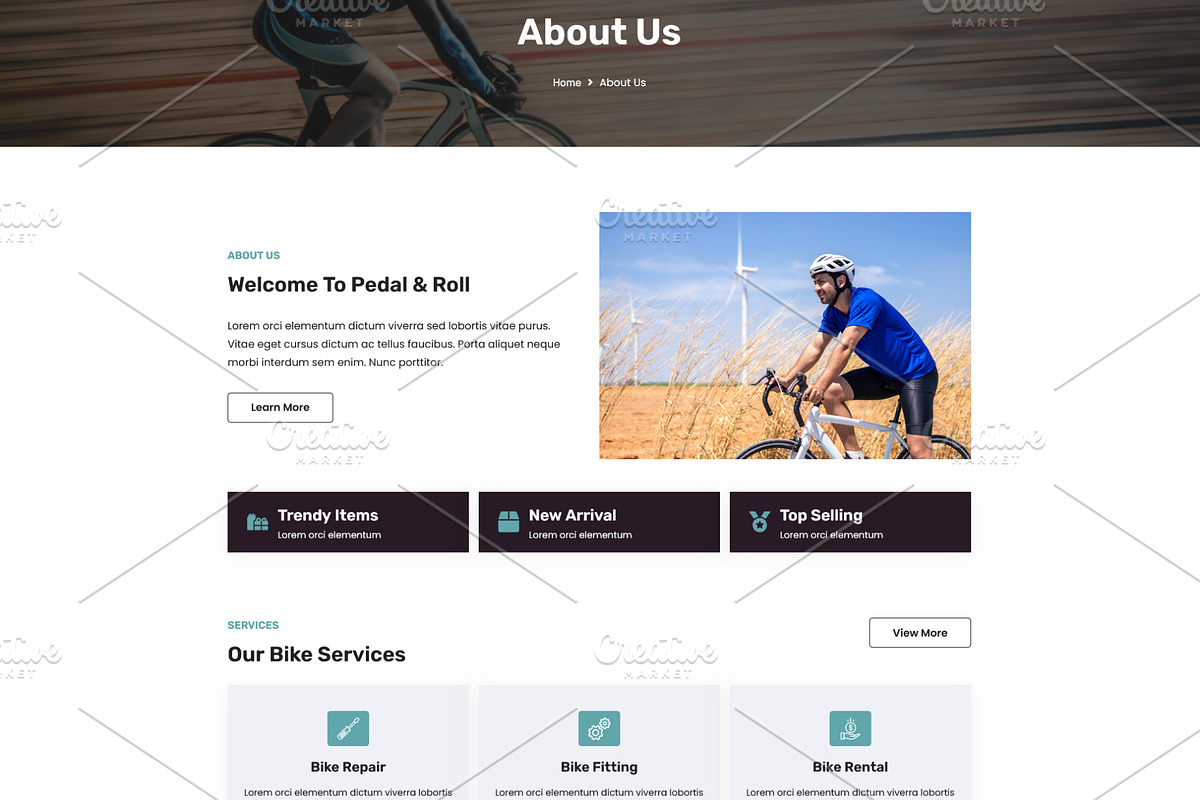 Cycling Elementor Template, a WordPress Template by HasnainDEV (Photo 2 of 5)