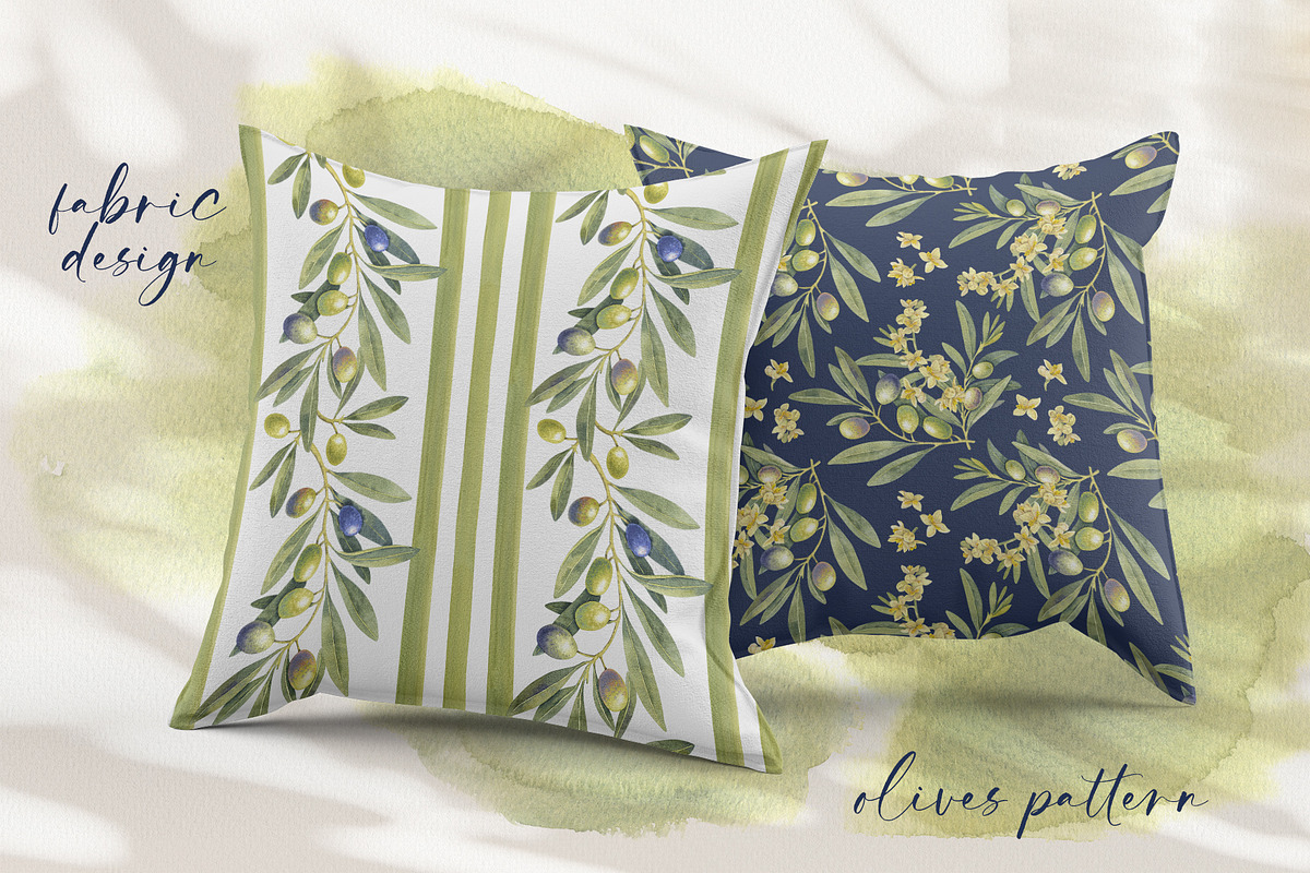 Olive Branches Watercolor Clipart, a Food Illustration by YarovaArt (Photo 16 of 28)