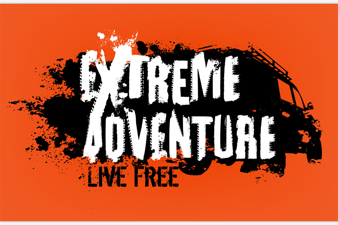 Extreme Adventure Lettering, a Texture Illustration by Anna's Shop