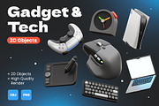 Gadget and Tech 3D Icons, an Object 3D Model by Rakata Studio (Thumbnail 1 of 7)