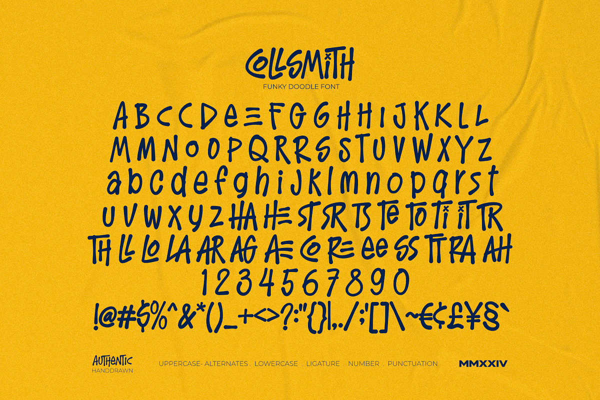 Collsmith - Funky Doodle Font, a Handwritten Font by ikiiko (Photo 6 of 7)
