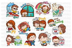 Motivational Quote Clipart, a Graphic by Inkley Studio