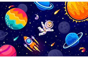 Cartoon Astronaut Character